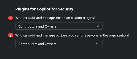 Screenshot of plugin control options.