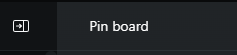Screenshot of icon that controls toggling the side panel to reveal the pin board.