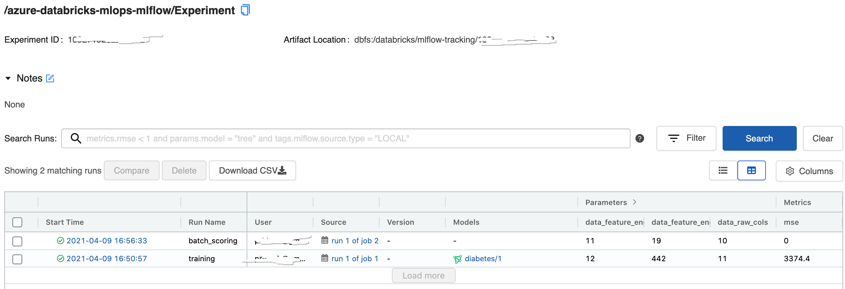 Azure Databricks Mlops Using Mlflow Code Samples Microsoft Learn