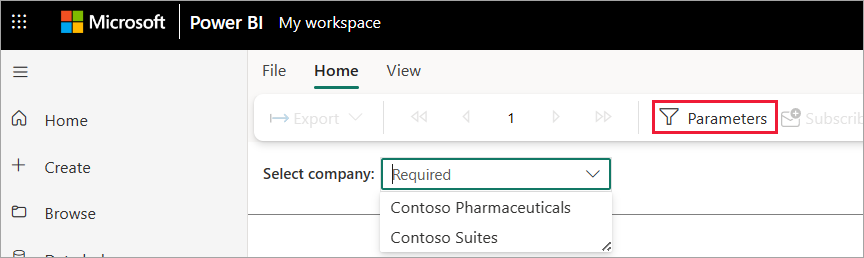 Publicar um relatório paginado no serviço do Power BI Power BI