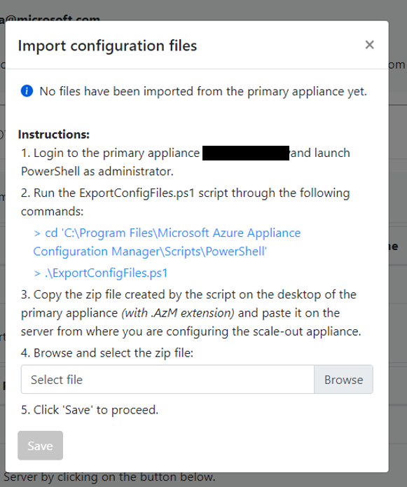 Import configure