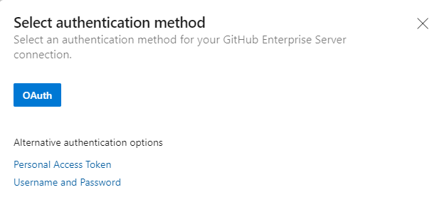 Show auth. Connect to GITHUB.