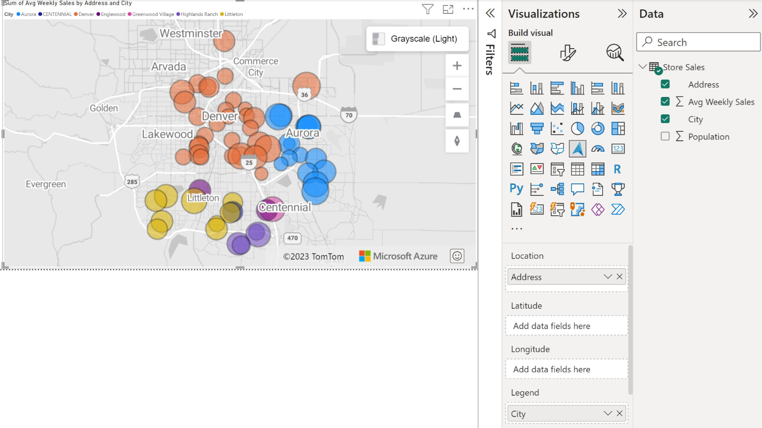 Карта в power bi