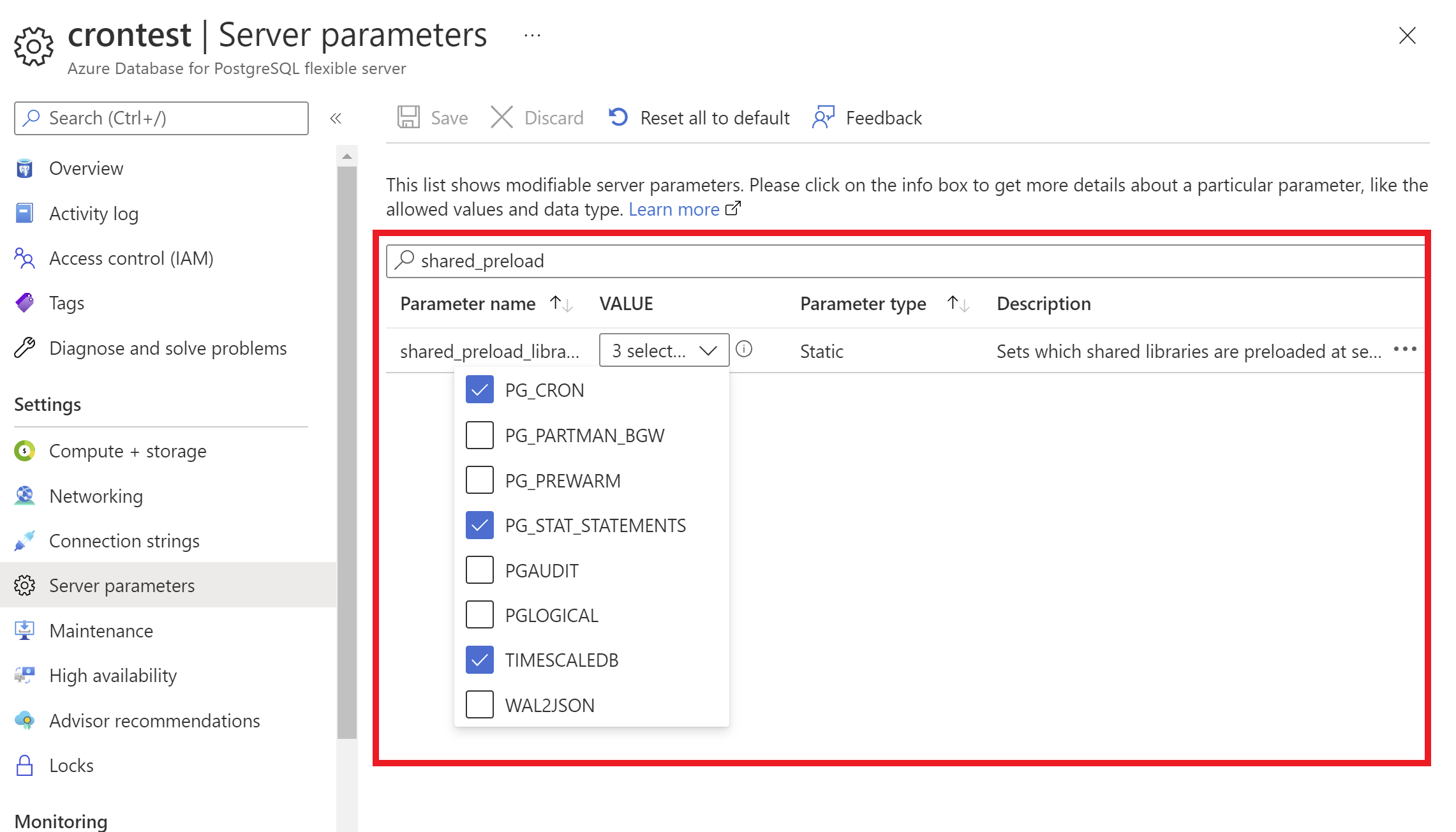 Shared preload libraries