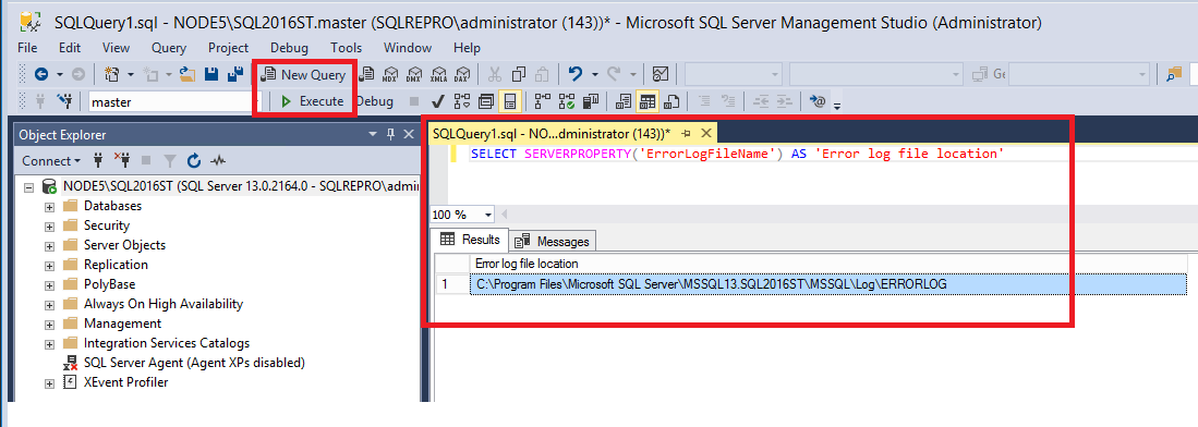 Sql server error log. Case when SQL.