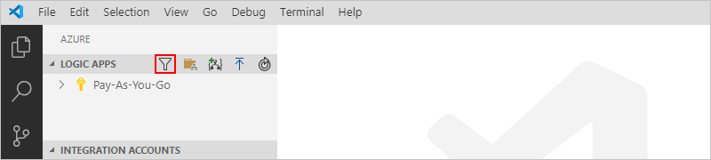 البحث عن اشتراكات Azure أو تصفيتها