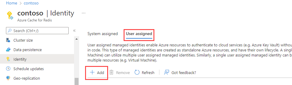 حالة الهوية المعينة بواسطة المستخدم هي 