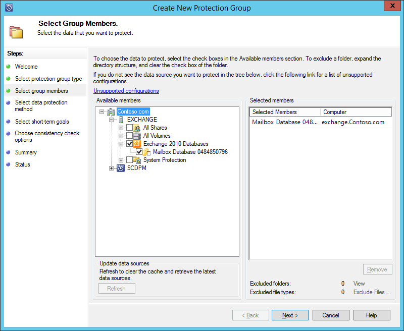 تحديد أعضاء المجموعة