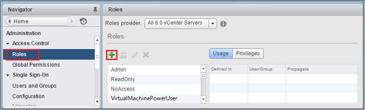 لقطة شاشة توضح كيفية إضافة الأدوار.