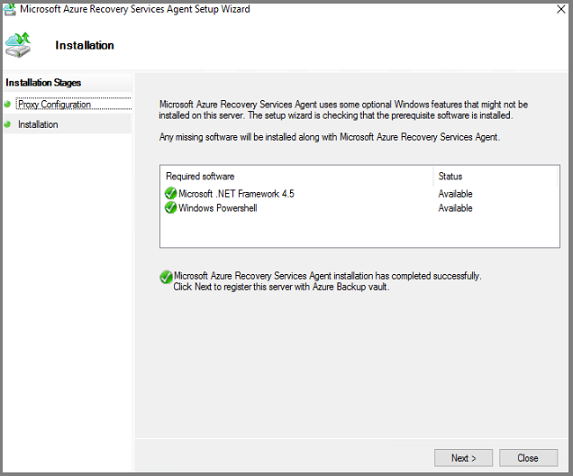 اكتمل تثبيت العامل بنجاح