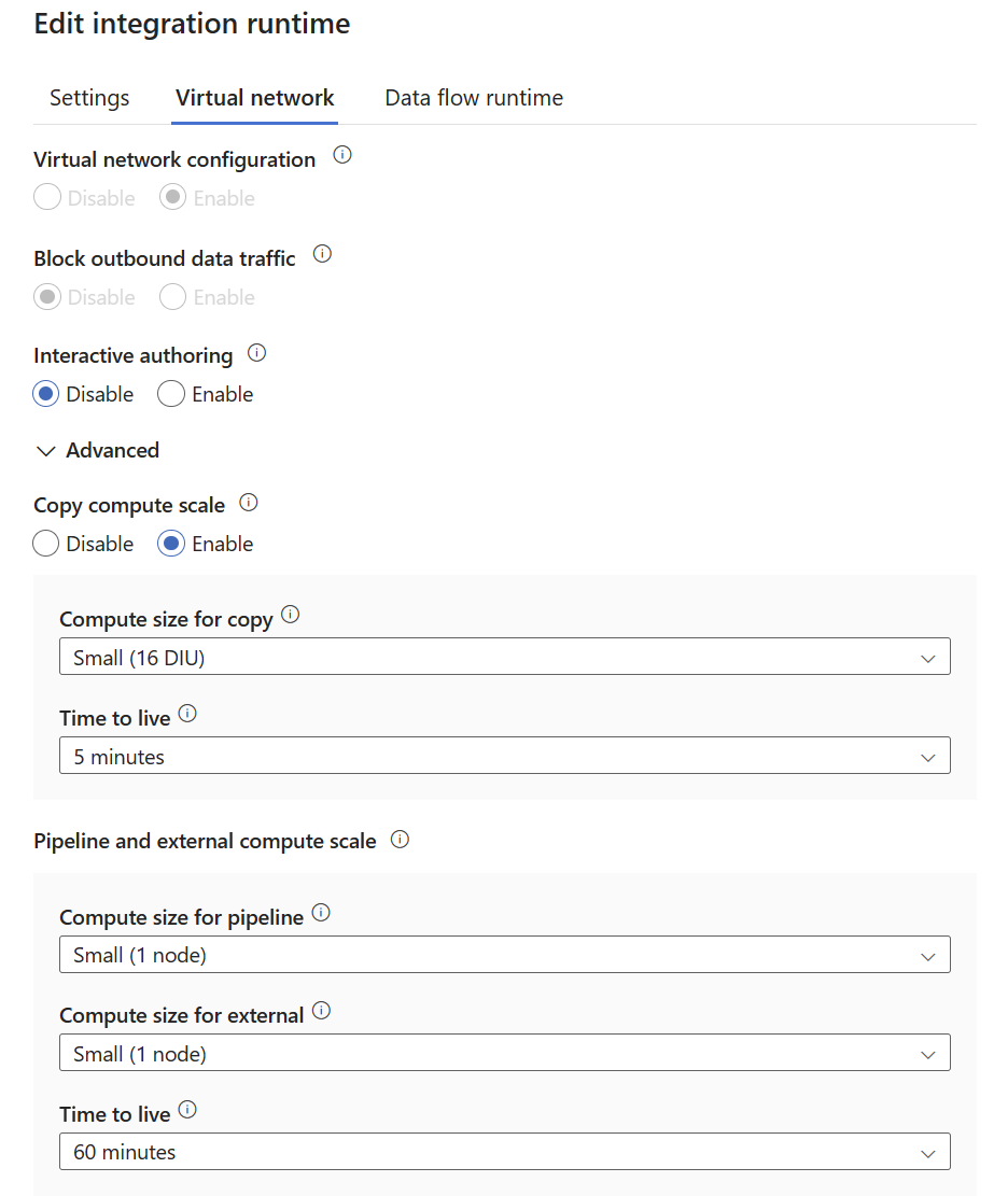  لقطة شاشة تظهر تكوين TTL.