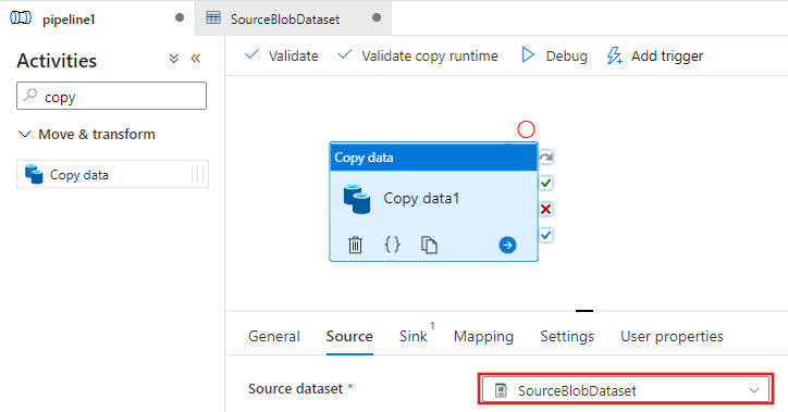يظهر لقطة شاشة لمجموعة البيانات المصدر.