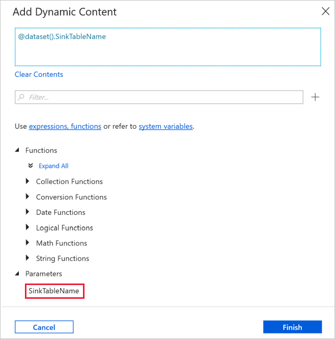 مجموعة بيانات التخزين - الاتصال