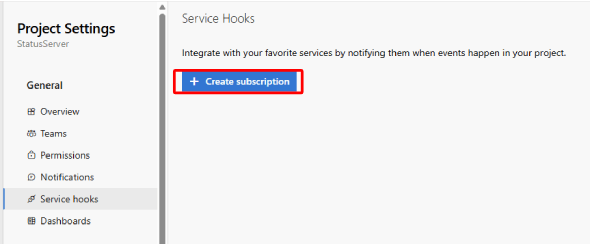 Screenshot showing Create a new subscription button on the toolbar.