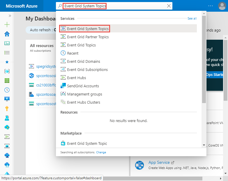 البحث عن مواضيع نظام شبكة الأحداث وتحديدها