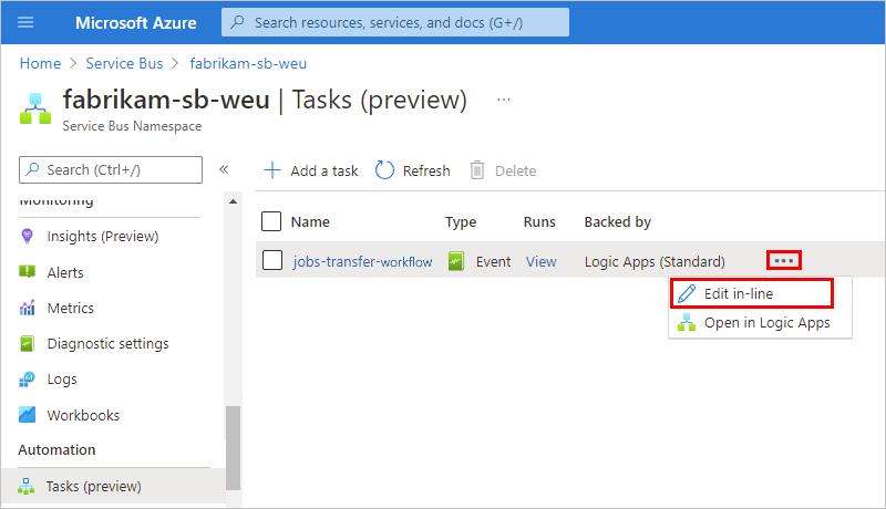 لقطة شاشة تعرض قائمة الحذف المفتوحة والخيار المحدد، 