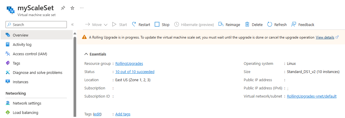 لقطة شاشة تعرض الشعار عند إجراء ترقية متجددة.