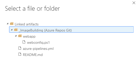 لقطة شاشة لبنية دليل تعرض التدرج الهرمي.