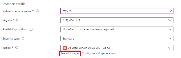 لقطة شاشة تعرض الارتباط المراد تحديده لرؤية المزيد من خيارات الصورة.