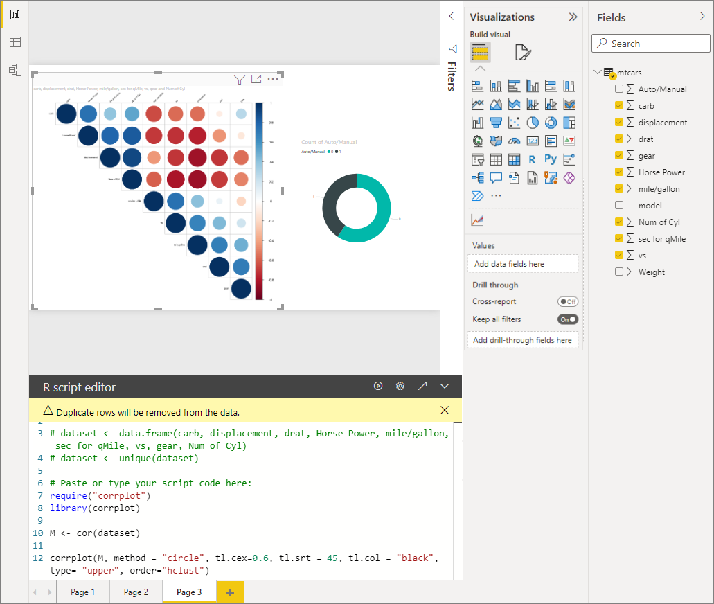 Screenshot of an R visual circle plot example.