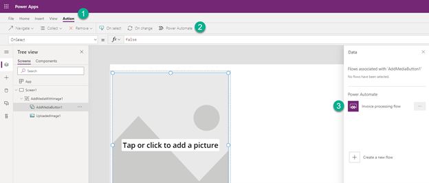 قائمة الإجراء.
