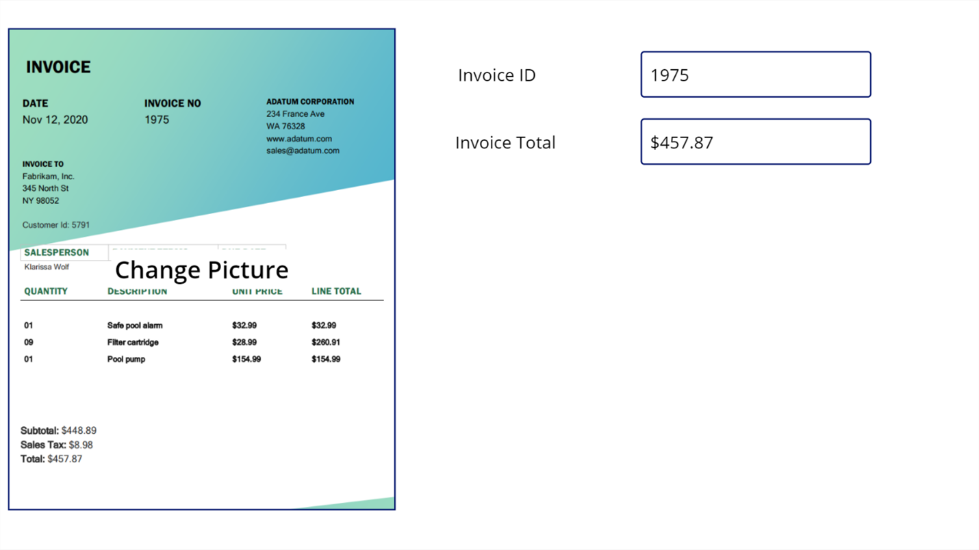 التطبيق المنجز.