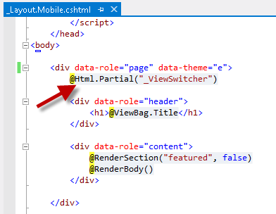 Mobile layout using View-Switcher component Mobile layout using View-Switcher component