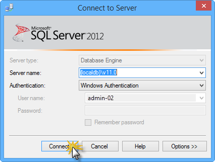 Connecting to LocalDB