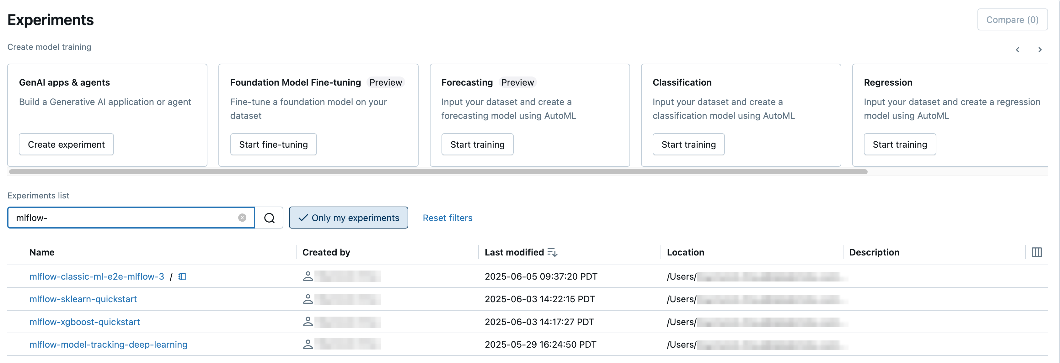 صفحة التجارب