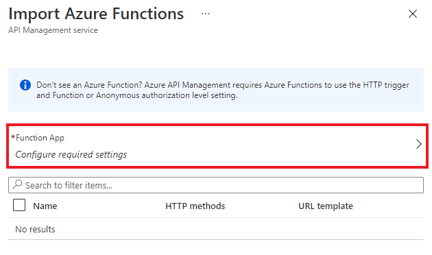 لقطة شاشة تبرز قسم Function App.