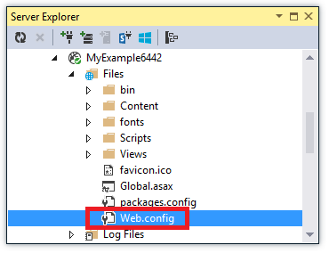 فتح Web.config
