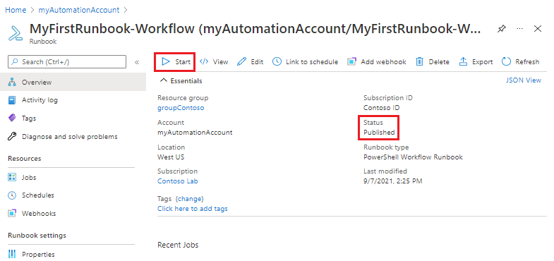 صفحة نظرة عامة حول دفتر تشغيل PowerShell workflow