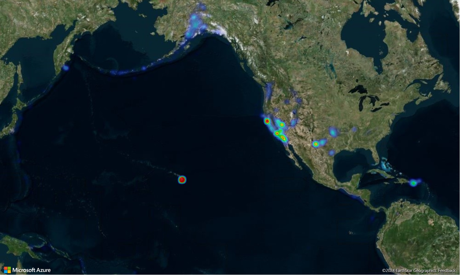 خريطة التمثيل اللوني في Azure Maps