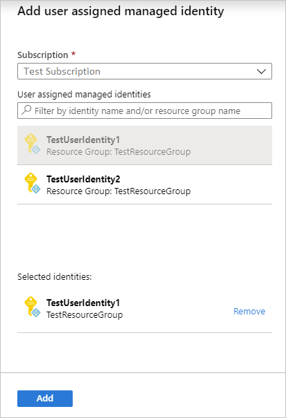 الخطوة الثانية لـ Microsoft.ManagedIdentity.IdentitySelector
