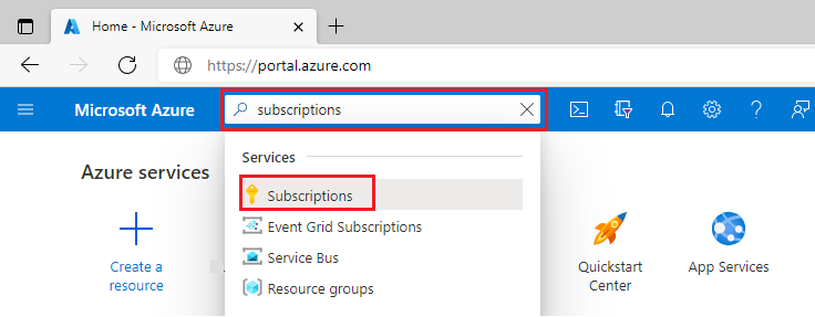 بحث مدخل Azure.