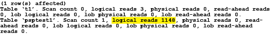 Query tuning by using a logical scan