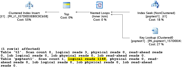 Query tuning by using a query hint