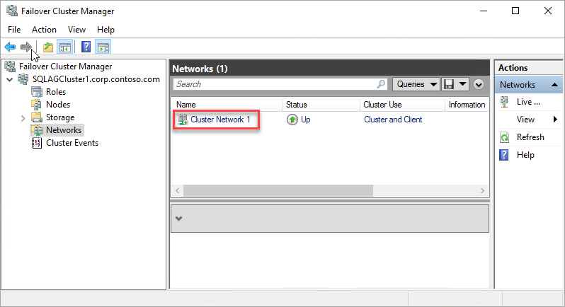 Cluster Network Name