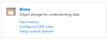 Azure Blobs widget