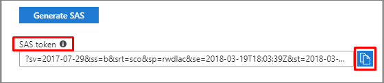 Copy SAS token