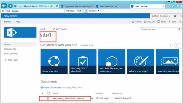 لقطة شاشة تعرض الرسم التخطيطي ل MABS SharePoint Protection.