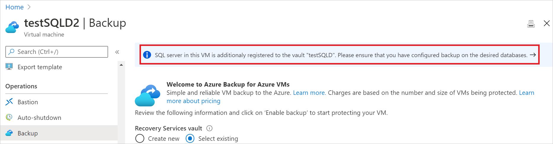 تظهر لقطة الشاشة اسم Vault في الشعار.