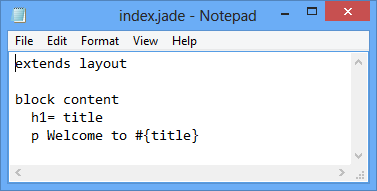 محتويات الملف index.jade.