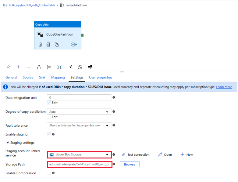 لقطة شاشة تعرض إعداد Polybase.