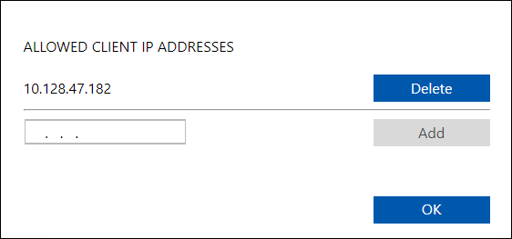 تكوين عنوان IP لعميل NFS