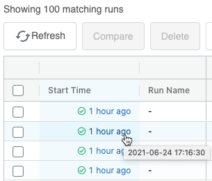 المرور فوق وقت البدء
