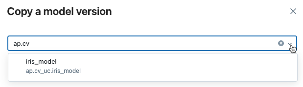 مربع حوار نسخ إصدار النموذج