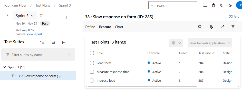 Screenshot showing inline test cases get added to test suites and test plans.