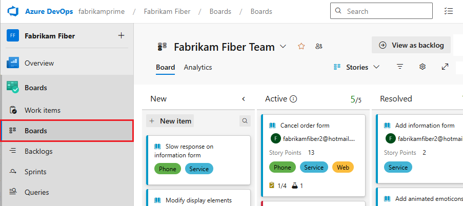 Screenshot showing opening your board.