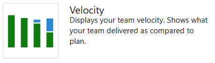 Screenshot of Team velocity widget.